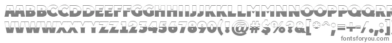 PlakattitulbwExtrabold-fontti – harmaat kirjasimet valkoisella taustalla