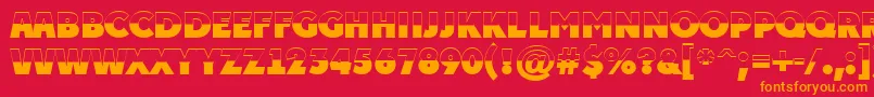 PlakattitulbwExtrabold Font – Orange Fonts on Red Background