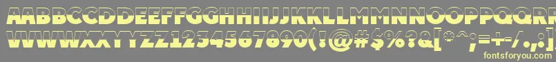 PlakattitulbwExtrabold Font – Yellow Fonts on Gray Background