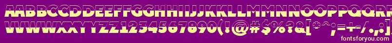 PlakattitulbwExtrabold Font – Yellow Fonts on Purple Background