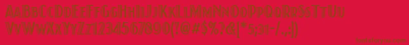 Шрифт JuanitaxiloitccdTt – коричневые шрифты на красном фоне