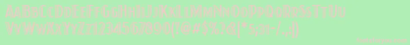 JuanitaxiloitccdTt Font – Pink Fonts on Green Background