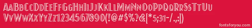 JuanitaxiloitccdTt Font – Pink Fonts on Red Background