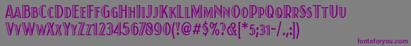 Шрифт JuanitaxiloitccdTt – фиолетовые шрифты на сером фоне