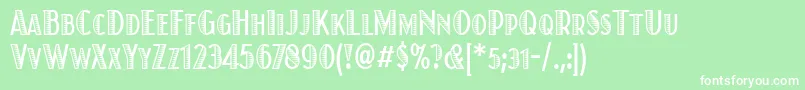 JuanitaxiloitccdTt Font – White Fonts on Green Background