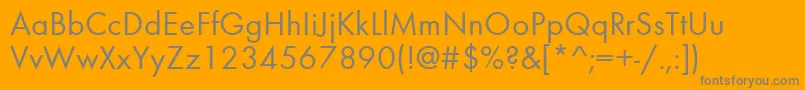 FusionRegular Font – Gray Fonts on Orange Background