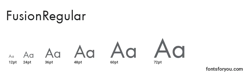 FusionRegular Font Sizes