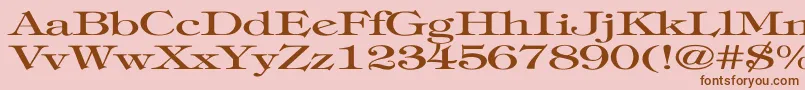 TiffanyNormalEx Font – Brown Fonts on Pink Background