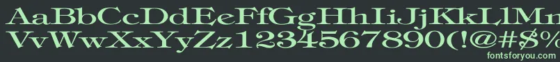 TiffanyNormalEx Font – Green Fonts on Black Background