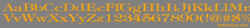 TiffanyNormalEx Font – Orange Fonts on Gray Background