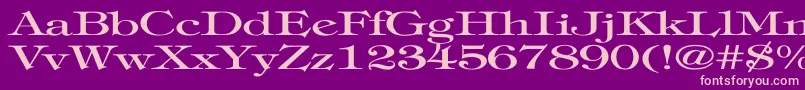 TiffanyNormalEx Font – Pink Fonts on Purple Background