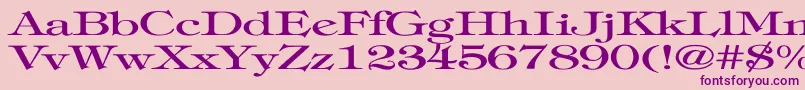 TiffanyNormalEx Font – Purple Fonts on Pink Background