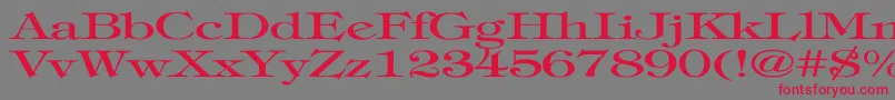 TiffanyNormalEx Font – Red Fonts on Gray Background