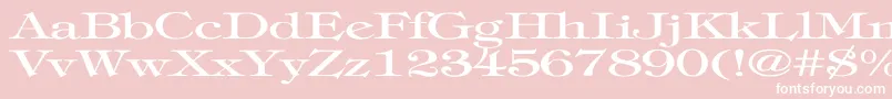 TiffanyNormalEx Font – White Fonts on Pink Background