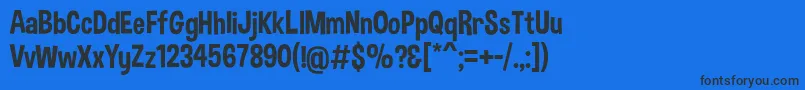DimboRegular Font – Black Fonts on Blue Background
