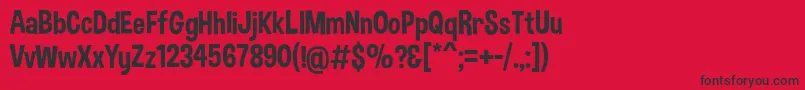 DimboRegular Font – Black Fonts on Red Background