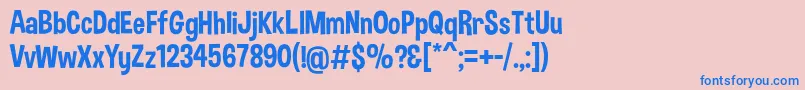 DimboRegular Font – Blue Fonts on Pink Background