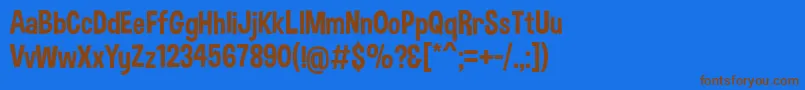DimboRegular Font – Brown Fonts on Blue Background
