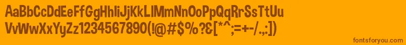 fuente DimboRegular – Fuentes Marrones Sobre Fondo Naranja