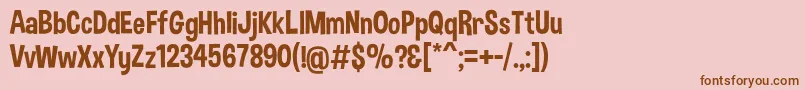 DimboRegular Font – Brown Fonts on Pink Background