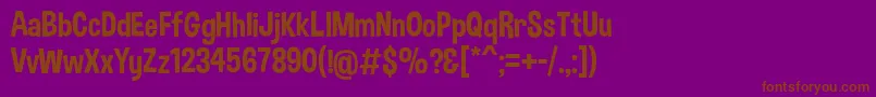 DimboRegular Font – Brown Fonts on Purple Background