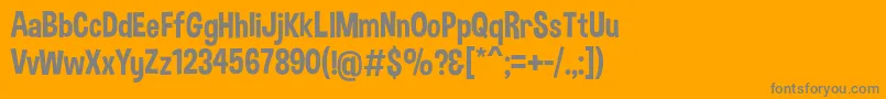 DimboRegular Font – Gray Fonts on Orange Background