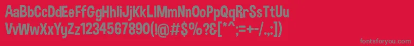 DimboRegular Font – Gray Fonts on Red Background