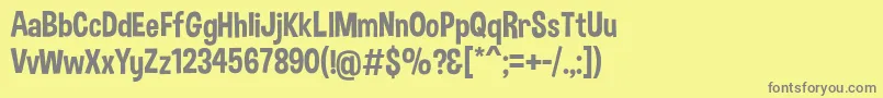 DimboRegular Font – Gray Fonts on Yellow Background