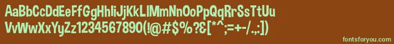 Шрифт DimboRegular – зелёные шрифты на коричневом фоне