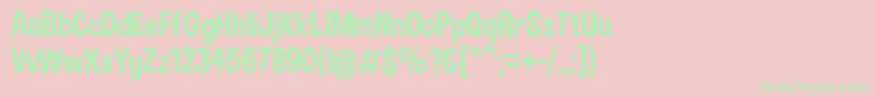 DimboRegular Font – Green Fonts on Pink Background