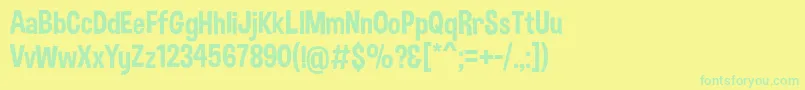 fuente DimboRegular – Fuentes Verdes Sobre Fondo Amarillo