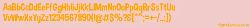 DimboRegular Font – Orange Fonts on Pink Background
