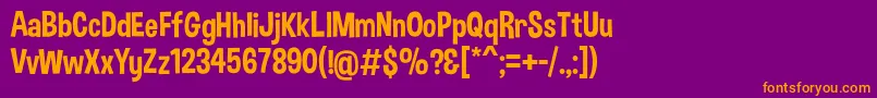 DimboRegular Font – Orange Fonts on Purple Background