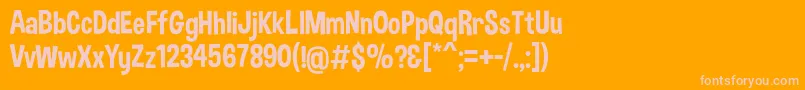 DimboRegular Font – Pink Fonts on Orange Background