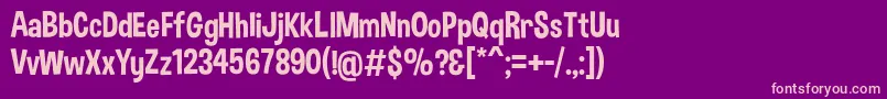 DimboRegular Font – Pink Fonts on Purple Background
