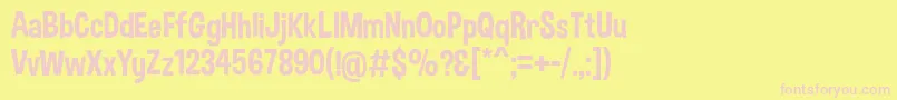 DimboRegular Font – Pink Fonts on Yellow Background