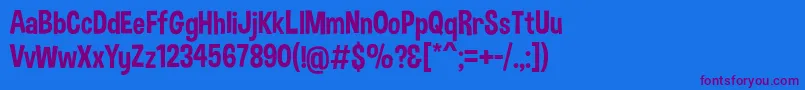 DimboRegular Font – Purple Fonts on Blue Background
