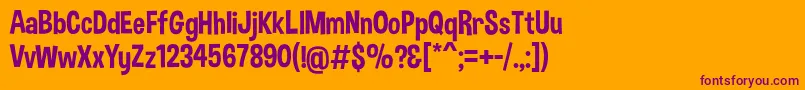 DimboRegular Font – Purple Fonts on Orange Background