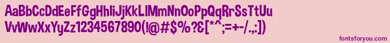 DimboRegular Font – Purple Fonts on Pink Background