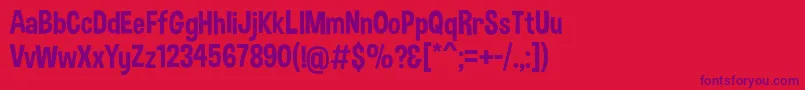 Шрифт DimboRegular – фиолетовые шрифты на красном фоне