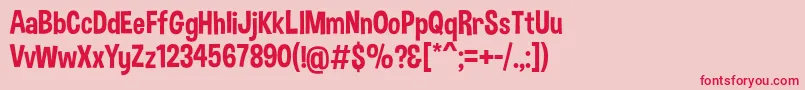 DimboRegular Font – Red Fonts on Pink Background