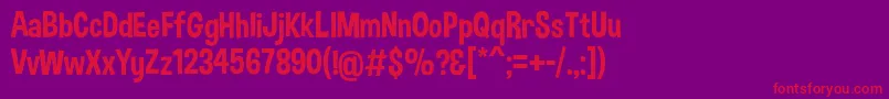DimboRegular-Schriftart – Rote Schriften auf violettem Hintergrund