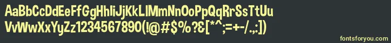 DimboRegular Font – Yellow Fonts on Black Background