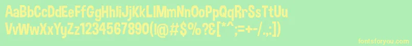 DimboRegular Font – Yellow Fonts on Green Background