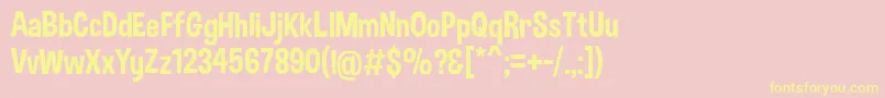 DimboRegular Font – Yellow Fonts on Pink Background