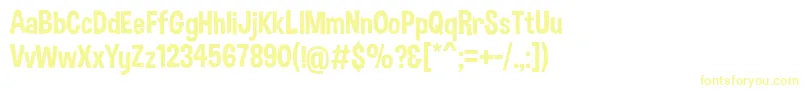DimboRegular Font – Yellow Fonts on White Background