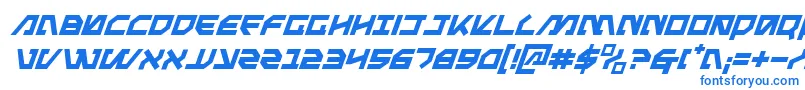 MetalStormItalic Font – Blue Fonts on White Background