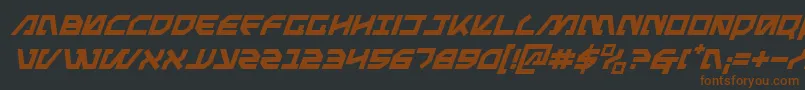 MetalStormItalic Font – Brown Fonts on Black Background