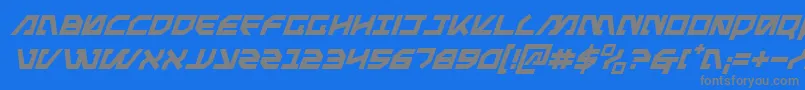 Police MetalStormItalic – polices grises sur fond bleu