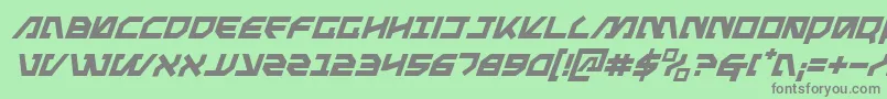 MetalStormItalic Font – Gray Fonts on Green Background